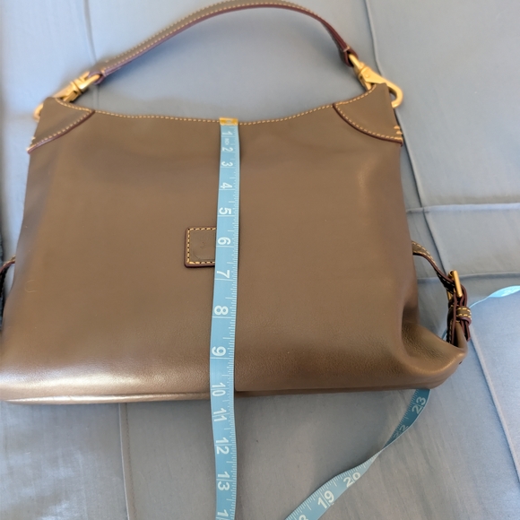NWT Dooney & Bourke Florentine Leather Hobo Shoulder Bag Elephant Taupe - Picture 11 of 14